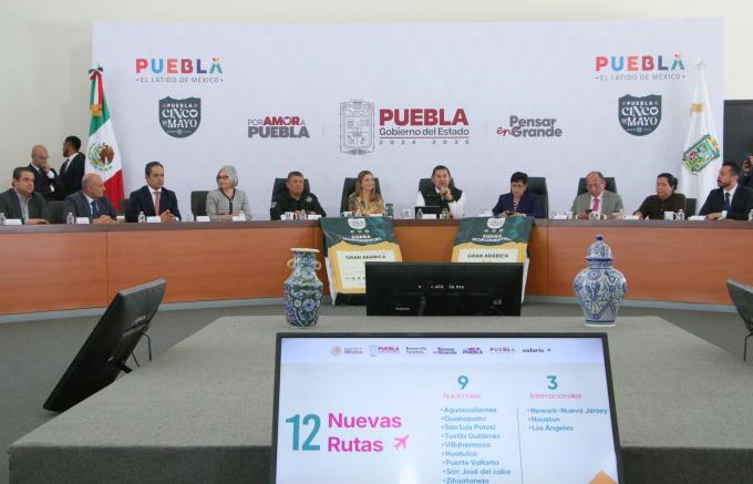 Con 12 nuevas rutas aéreas, Puebla impulsa desarrollo, economía y turismo