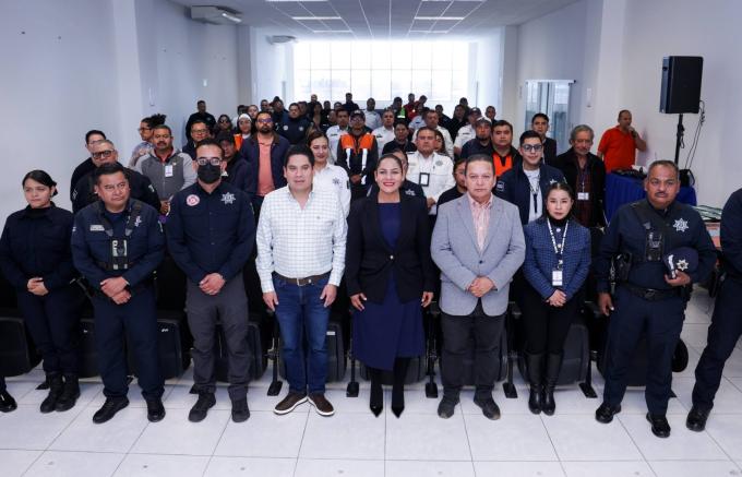 La alcaldesa Guadalupe Cuautle clausuró curso estratégico en atención de emergencias