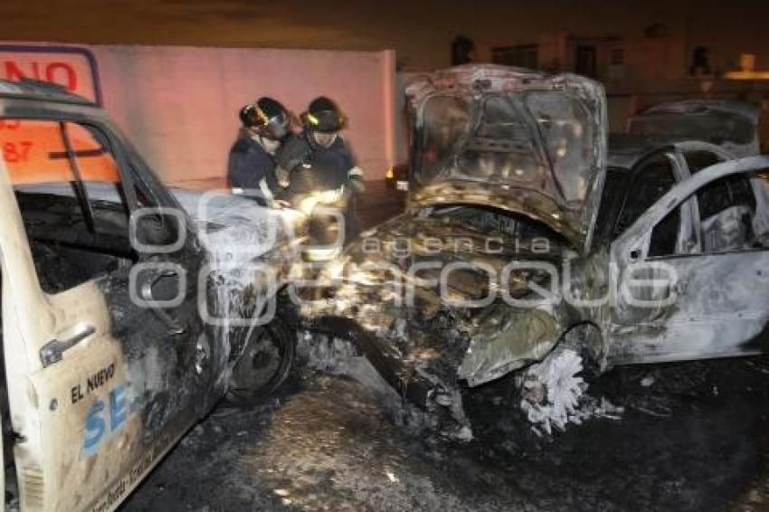 ACCIDENTE . AUTOS INCENDIADOS