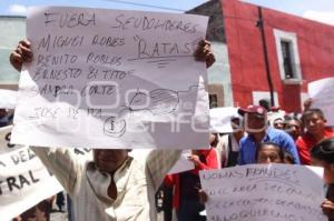 MANIFESTACION COMERCIANTES CENTRAL DE ABASTOS