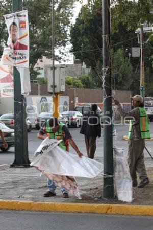 RETIRO DE PROPAGANDA AYUNTAMIENTO DE PUEBLA