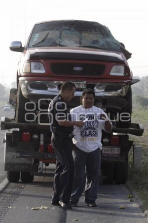 NOTA ROJA . ACCIDENTE EN AUTOPISTA