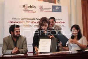 CONVENIO AYUNTAMIENTO Y FUNDAR. TRANSPARENCIA