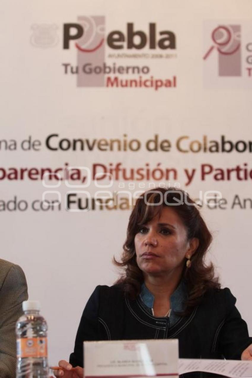 CONVENIO AYUNTAMIENTO Y FUNDAR. TRANSPARENCIA