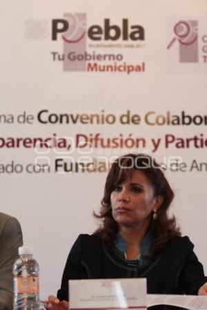 CONVENIO AYUNTAMIENTO Y FUNDAR. TRANSPARENCIA