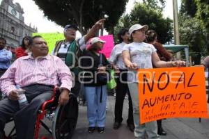 MANIFESTACIÓN CONTRA EL ALZA EN EL TRANSPORTE. ZÓCALO