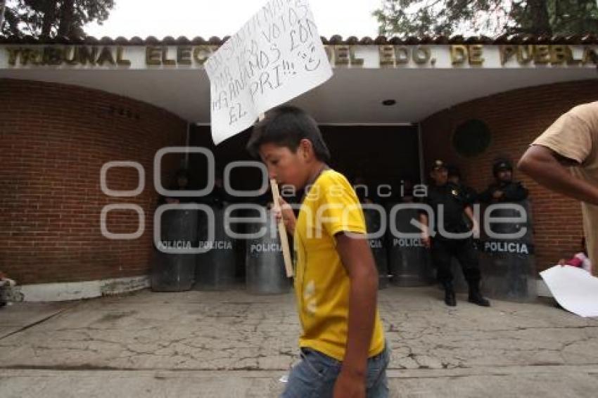 MANIFESTACIÓN TRIBUNAL ELECTORAL DEL ESTADO. TLACOTEPEC DE JUÁREZ