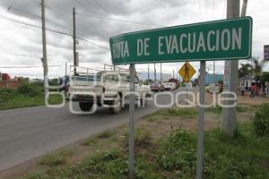 VOLCÁN . RUTAS DE EVACUACIÓN