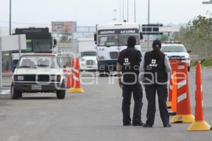 OPERATIVO POLICÍA FEDERAL. SAT. MERCANCÍA ILEGAL