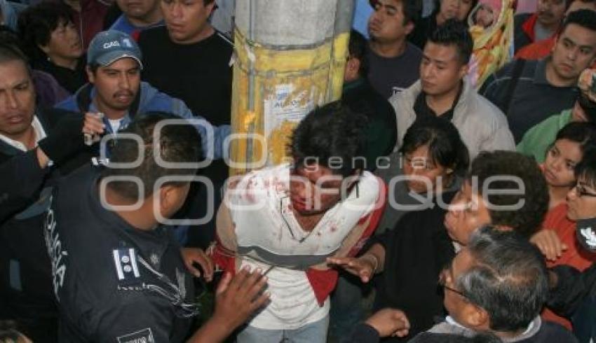LADRÓN DETENIDO Y GOLPEADO. RIVERA ANAYA