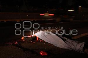 NOTA ROJA . ATROPELLADO AUTOPISTA