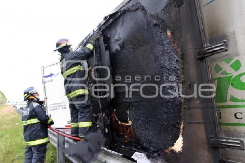 INCENDIO AUTOPISTA MEXICO PUEBLA