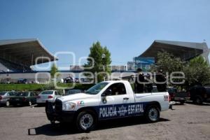 POLICÍA. SEGURIDAD. ESTADIO CUAUHTÉMOC