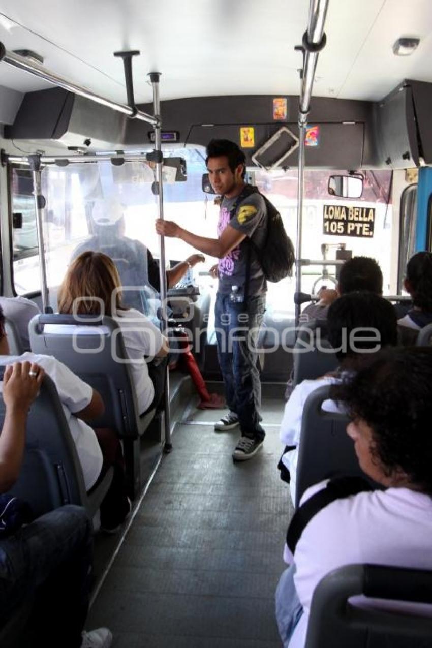 TRANSPORTE PÚBLICO. AMAGAN PARO