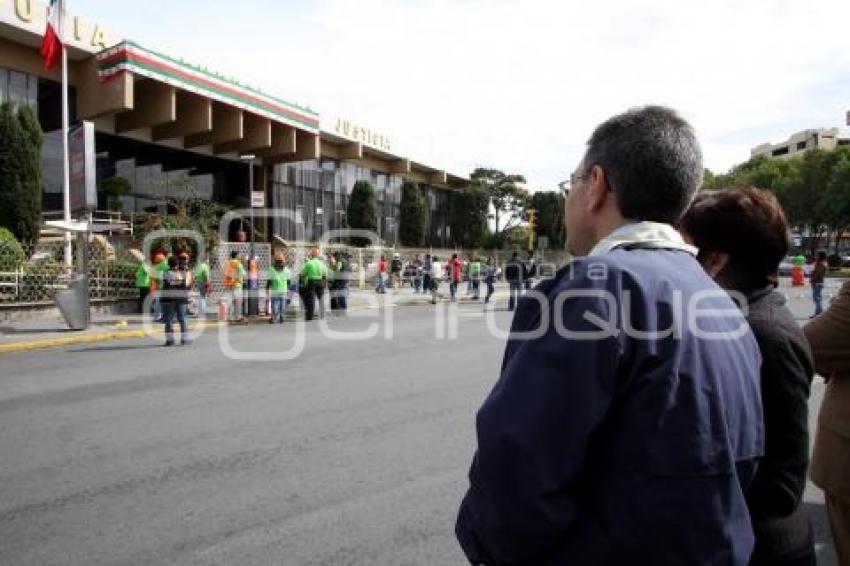 SIMULACRO DE SISMO EN LA PGJ