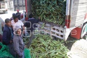 DESCARGA DE CAMION DE ELOTES