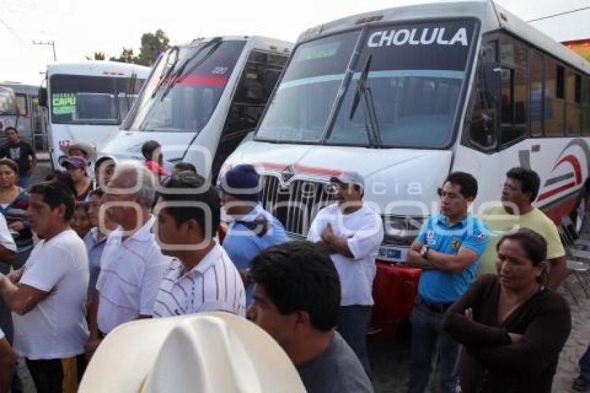 MANIFESTACIÓN . TRANSPORTE TONANTZINTLA