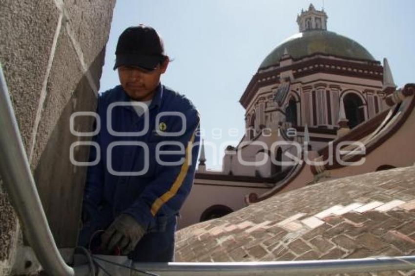 CAMBIO CABLEADO EN CUPULAS DE CATEDRAL