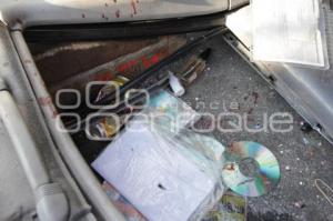 VOLCADURA DE TAXI EN LA 23 SUR Y 23 PTE