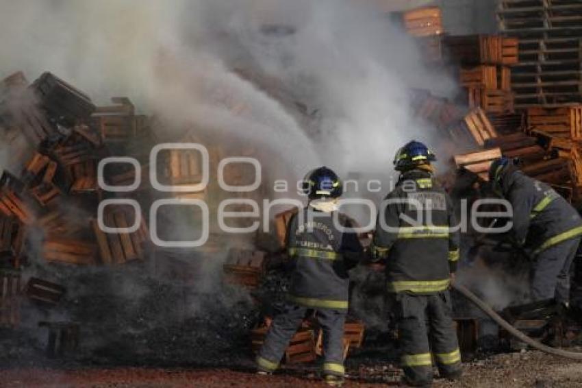 INCENDIO ALMACEN DE GUACALES