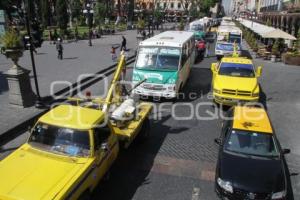 MARCHAN TRANSPORTISTAS ANTORCHISTAS