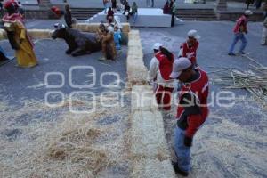 COLOCACIÓN DEL NACIMIENTO EN EL ZÓCALO