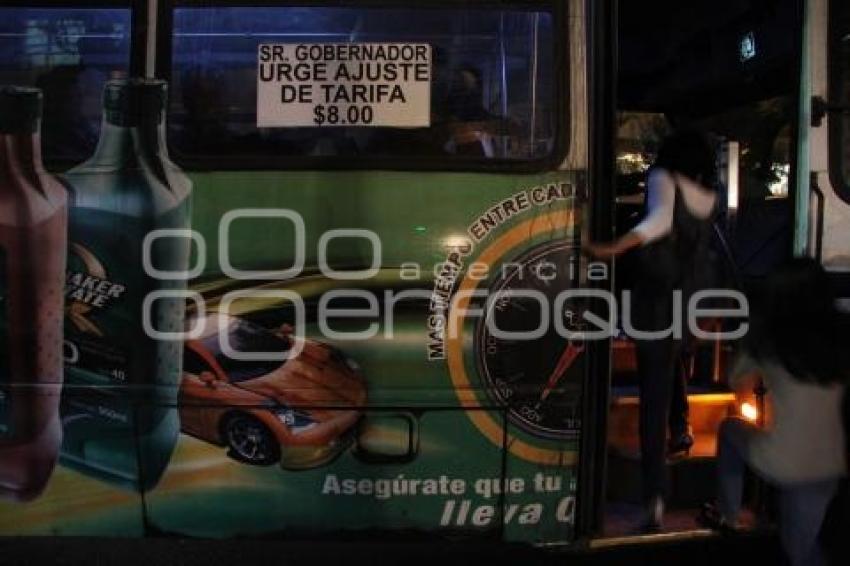 AUMENTO PRECIO TRANSPORTE PÚBLICO