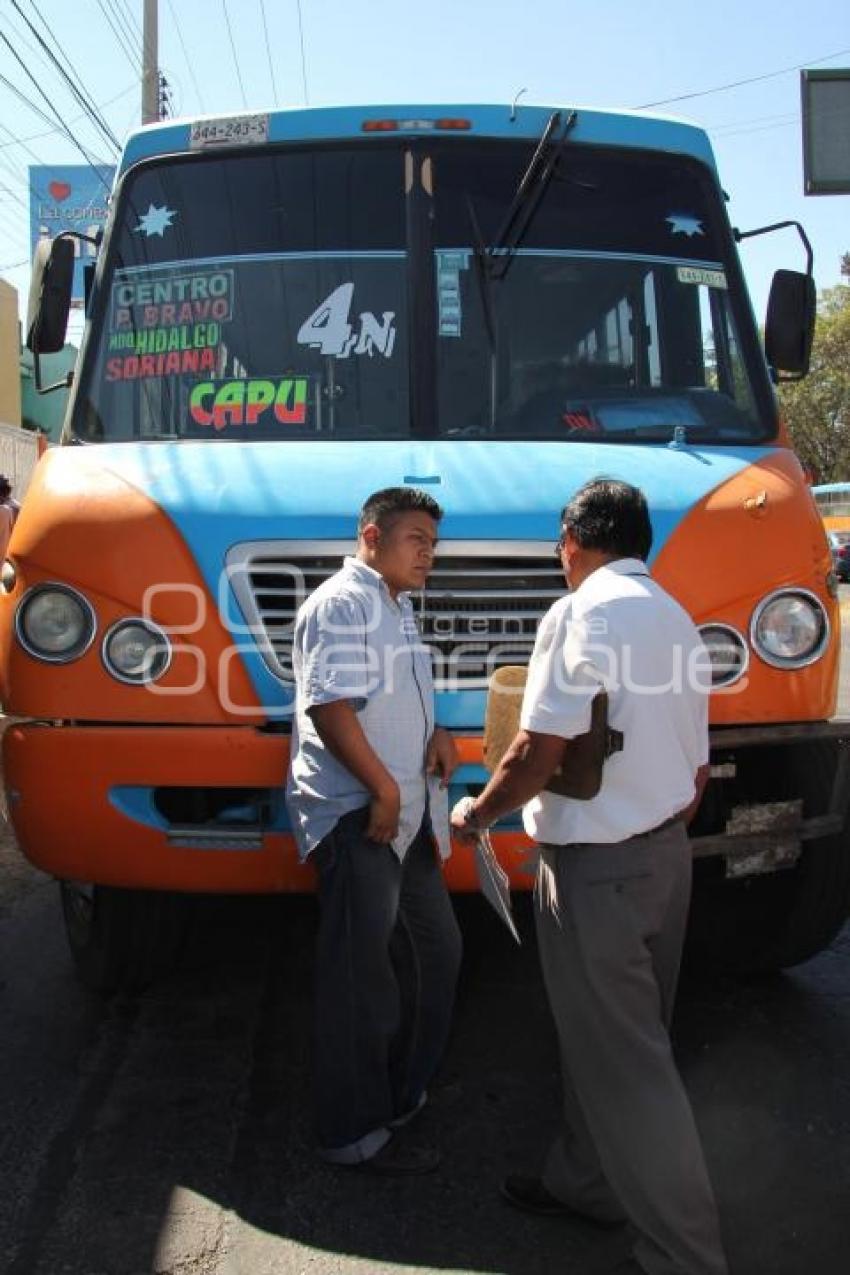 OPERATIVO TRANSPORTE PÚBLICO EN MAL ESTADO