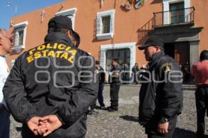 PARO DE LABORES POLICÍA ESTATAL. CASA AGUAYO