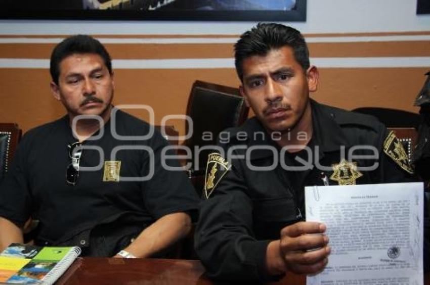PARO DE LABORES POLICÍA ESTATAL. CASA AGUAYO