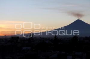 VOLCÁN POPOCATÉPETL. ATARDECER