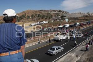 BLOQUEO . AUTOPISTA Y FEDERAL A ATLIXCO