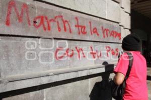 ESTUDIANTES MARCHAN CONTRA AUMENTO AL PASAJE