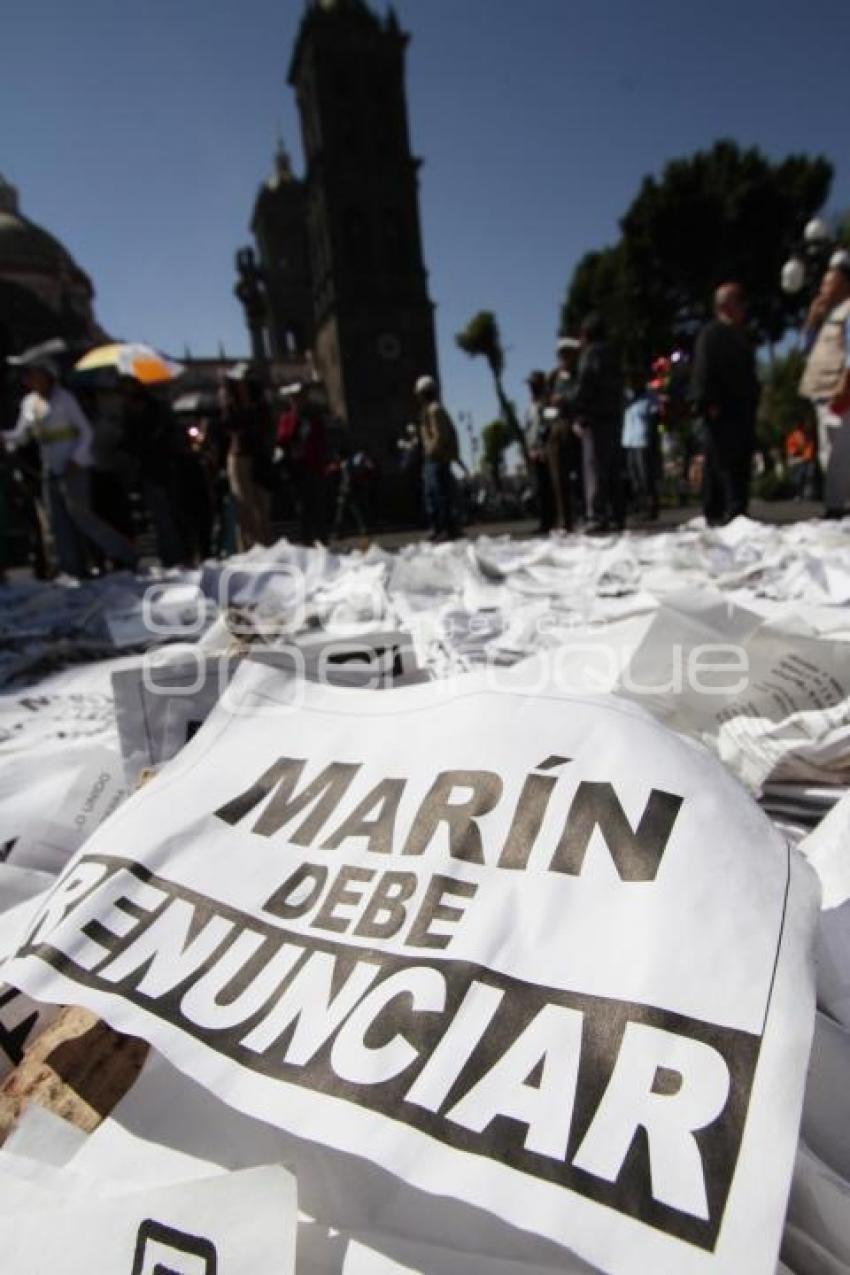 PROTESTA CONTRA MARÍN