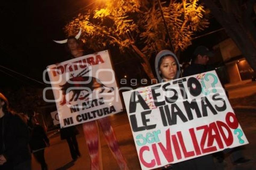 MANIFESTACIÓN EN CONTRA DE LA TAUROMAQUÍA