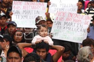 MARCHAN POBLADORES DE SAN MARTIN TEXMELUCAN