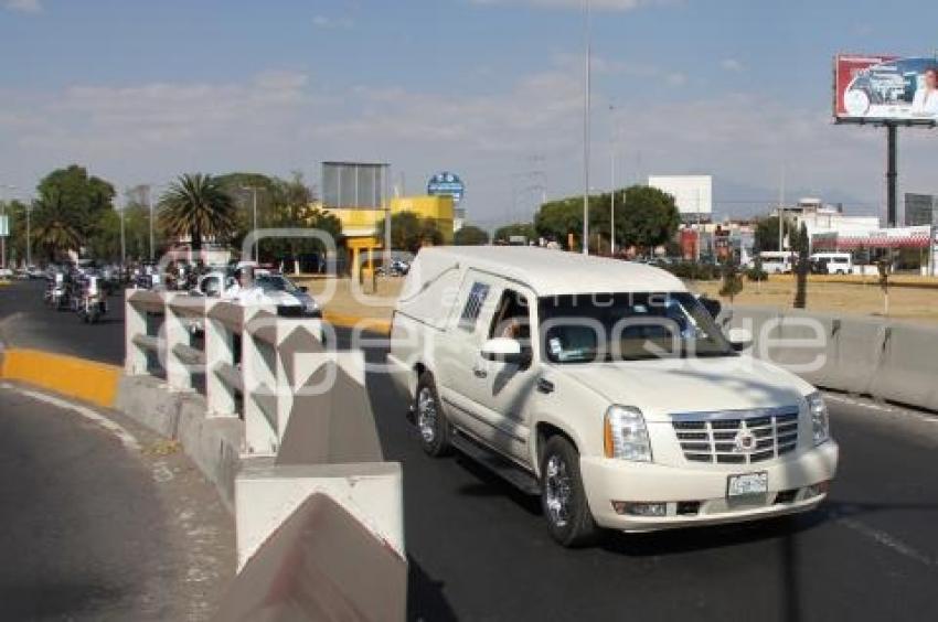 CORTEJO FÚNEBRE AGENTE TRÁNSITO MUERTO