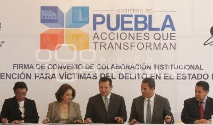 FIRMA DE CONVENIO COLABORACION CDH - ESTADO DE PUEBLA