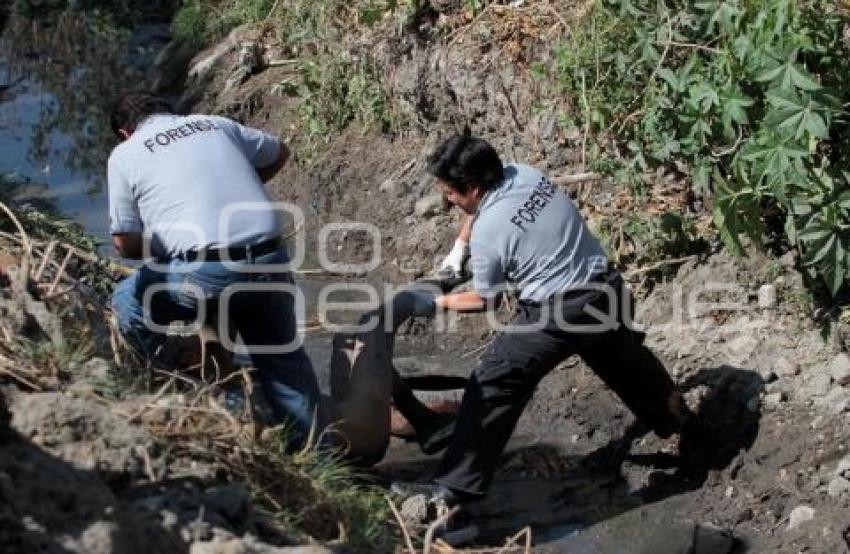 MUERTE HOMBRE EN UNA ZANJA