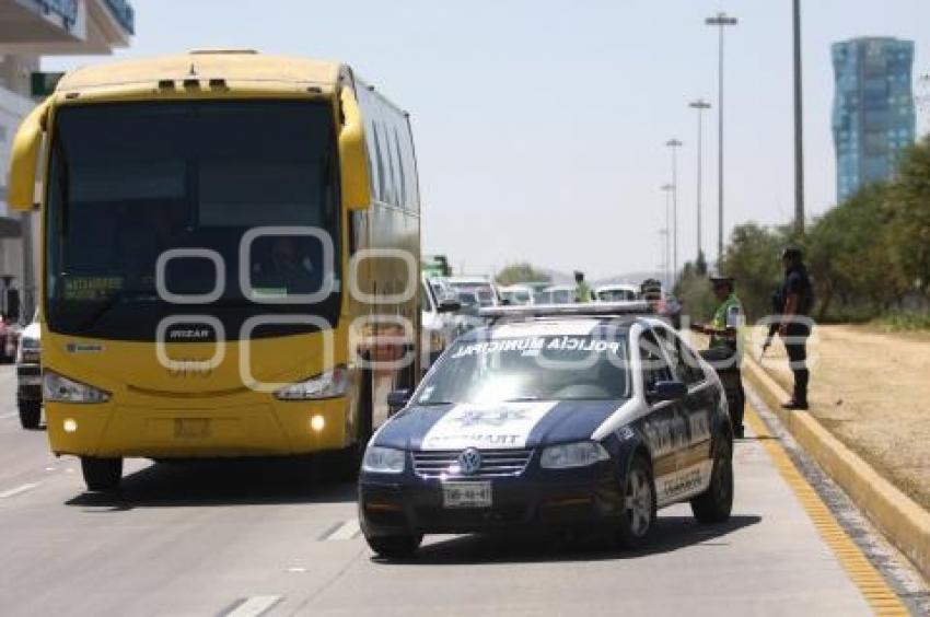 OPERATIVO POLICIA ESTATAL Y MUNICIPAL EN VÍA ATLIXCAYOTL