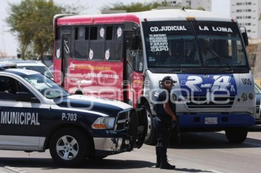 OPERATIVO POLICIA ESTATAL Y MUNICIPAL EN VÍA ATLIXCAYOTL