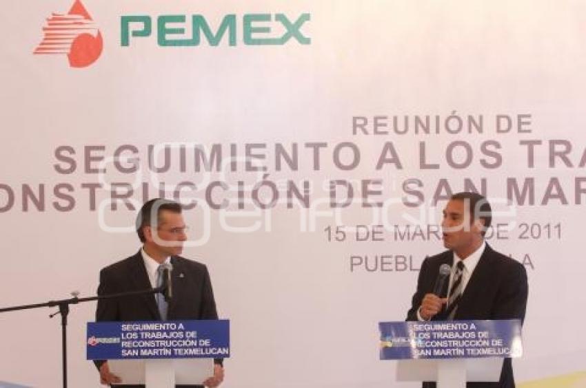 REUNIÓN PARA RECONSTRUCCIÓN DE SAN MARTÍN. PEMEX