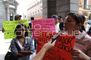 MANIFESTACIÓN FAMILIARES DETENIDOS COMERCIALIZADORA ANGELÓPOLIS