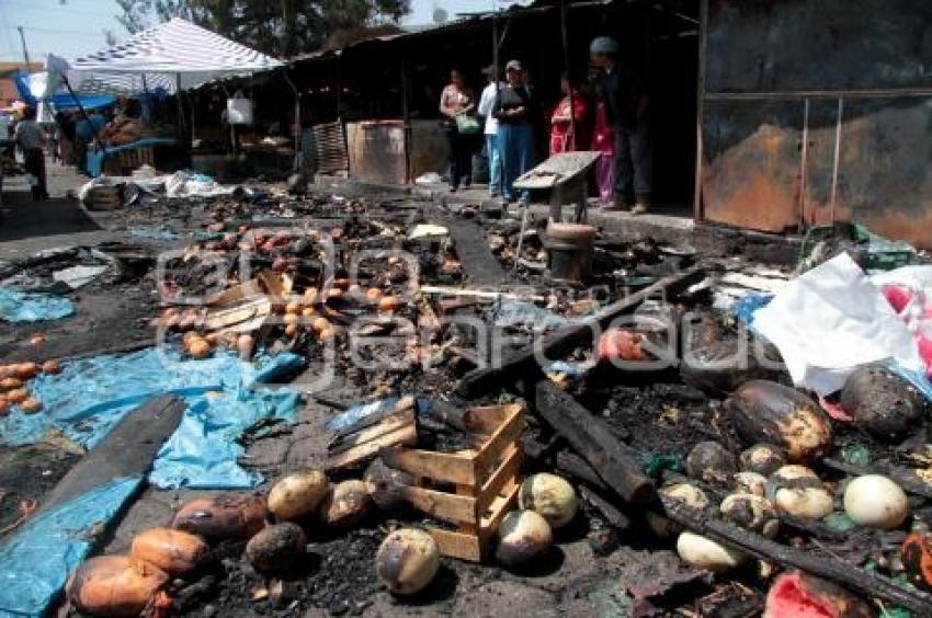 INCENDIO EN MERCADO DE AMOZOC