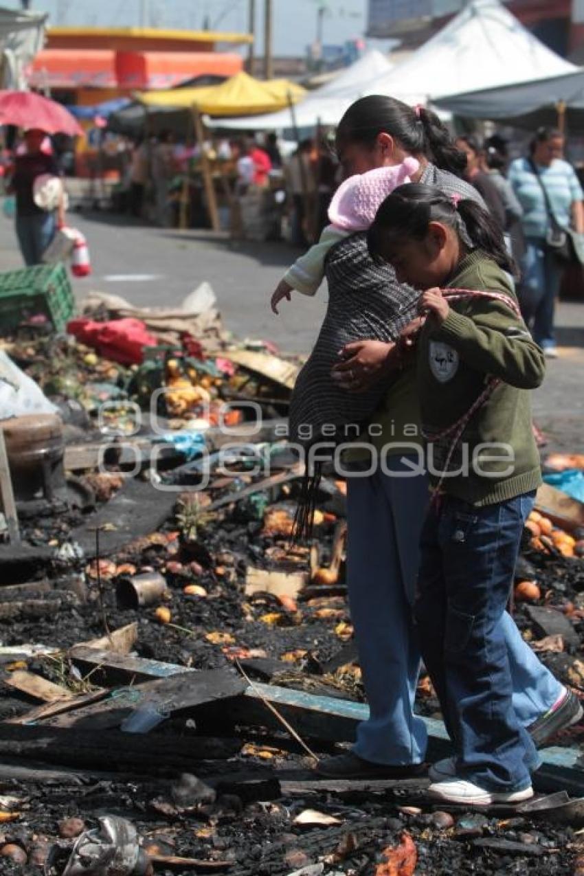 INCENDIO EN MERCADO DE AMOZOC