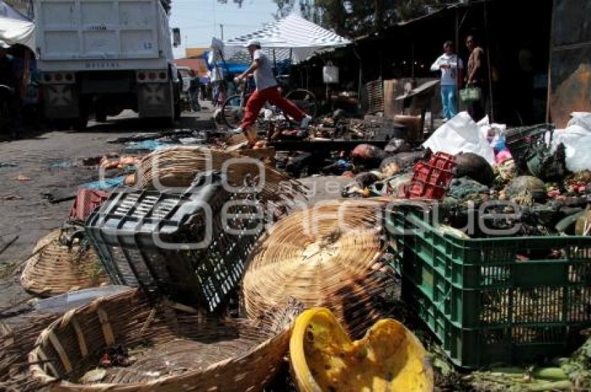 INCENDIO EN MERCADO DE AMOZOC