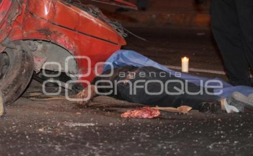 CHOQUE EN LA 11 SUR Y 55 PONIENTE EJA HOMBRE MUERTO