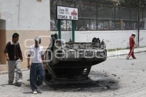 INCENDIAN AUTOS EN SANTIAGO MIAHUATLAN