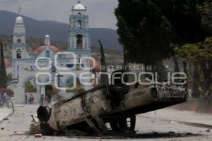 INCENDIAN AUTOS EN SANTIAGO MIAHUATLAN