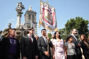 480 ANIVERSARIO DE LA CIUDAD DE PUEBLA -  CAMINATA CON PENDON DE LA CIUDAD